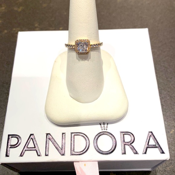 New Pandora Timeless Elegance 14kt Gold Ring - Picture 1 of 3
